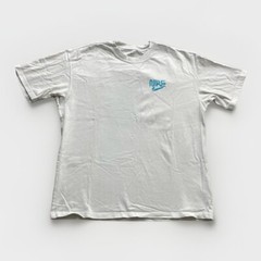 Nike Basketball Miami Exploration T-Shirt White Neon Blue Embroidered Mens M