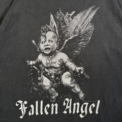 Vintage Fashion Victim Shirt Mens Large Black 90s Fallen Angel Punk Rare 1994