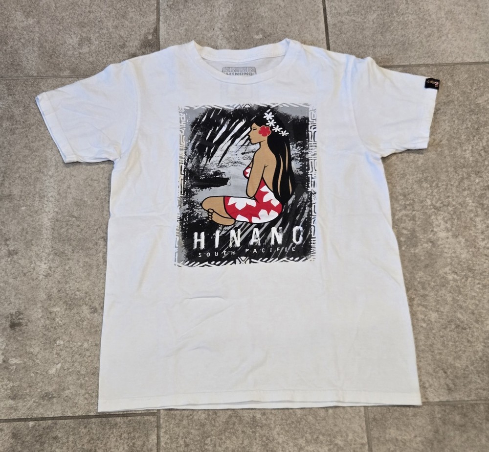 Hinano Tahiti Island Girl T Shirt White Sz S Polynesia Streetwear