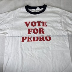 Classic VOTE FOR PEDRO Napoleon Dynamite Ringer T-Shirt M