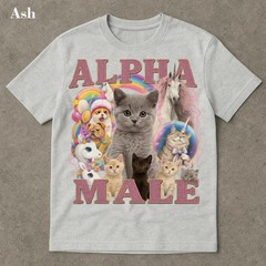 Alpha Male Funny Kitten Shirt, Funny Cat Meme Shirt, Boyfriend Gift