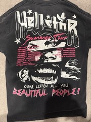 Hellstar Men’s T-Shirt Black Pink XL 100% Cotton Beautiful People