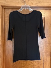 Alabama Chanin Scoop neck, 3/4 sleeve Shirt, Women’s Medium