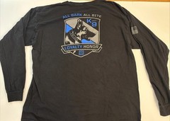 5.11 Tactical Men’s Long Sleeve Shirt Size XL – Black / “All Bark, All Bite” K9