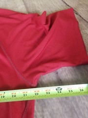 Adidas Mens Climate Red Wisconsin Front Print Stretch Shirt Medium