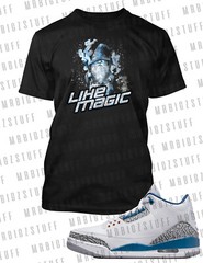 Wizard Like Magic Sneaker Tee Shirt To Match Air J3 Wizard Shoe Big and Tall