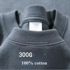 Men’s Heavy Duty 300g American Pure Cotton T-Shirt Oversized Casual Short Sleeve