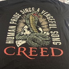 Creed 2024 Tour T Shirt Human Pride Sings a Vengeful Song Sold Out Tee L