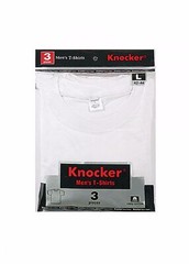 KNOCKER MEN’S WHITE SHORT SLEEVES WHITE T-SHIRTS 3 PACKS