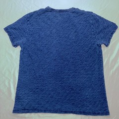 Wallace & Barnes Indigo Blue Heathered Crew Neck Long Sleeve T Shirt – M Medium