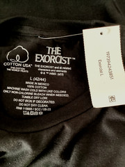 THE EXORCIST BLACK SCREEN PRINT SHORT SLEEVE CREWNECK T-Shirt Sz L*