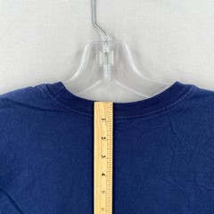 Nike GOLF Mens Tee Size Small Navy Blue Gold Foil Logo Crew Short Sleeve Cotton