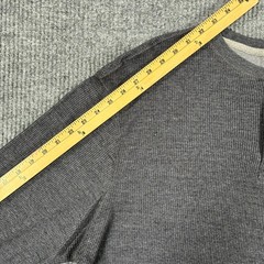 Stanley Mens Size XL Gray Waffle Knit Thermal Henley Long Sleeve Casual Shirt