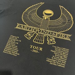 Earth Wind & Fire 2018 3XL Tour T Shirt Black Double Sided Band Concert Tee EUC