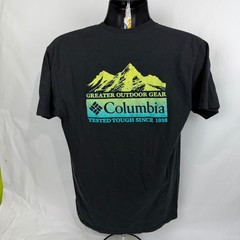 Columbia Mens XL Black T Shirt Greater Outdoor Gear Tested Tough Since 1938