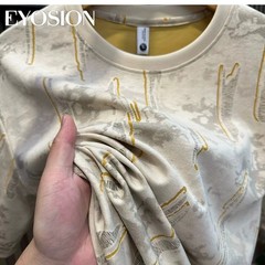 Men’s Ice Silk Cotton T-Shirt Tie Dye Ripped Distressed Print Crew Neck Tee Top