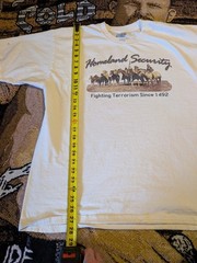 VTG The Native American T Shirt Homeland Security/Fighting Terrorism Sz XL Used