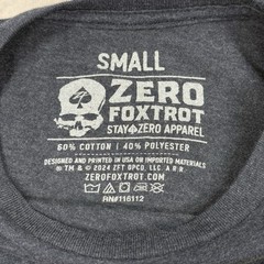 Zero Foxtrot Mens T Shirt Size S Blue Wolverines It Keeps Me Warm Red Dawn Skull