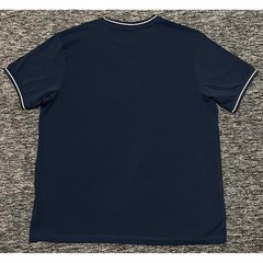 Kenneth Cole New York Mens Legion Blue Graphic Logo T-Shirt Tipped Trim L NEW