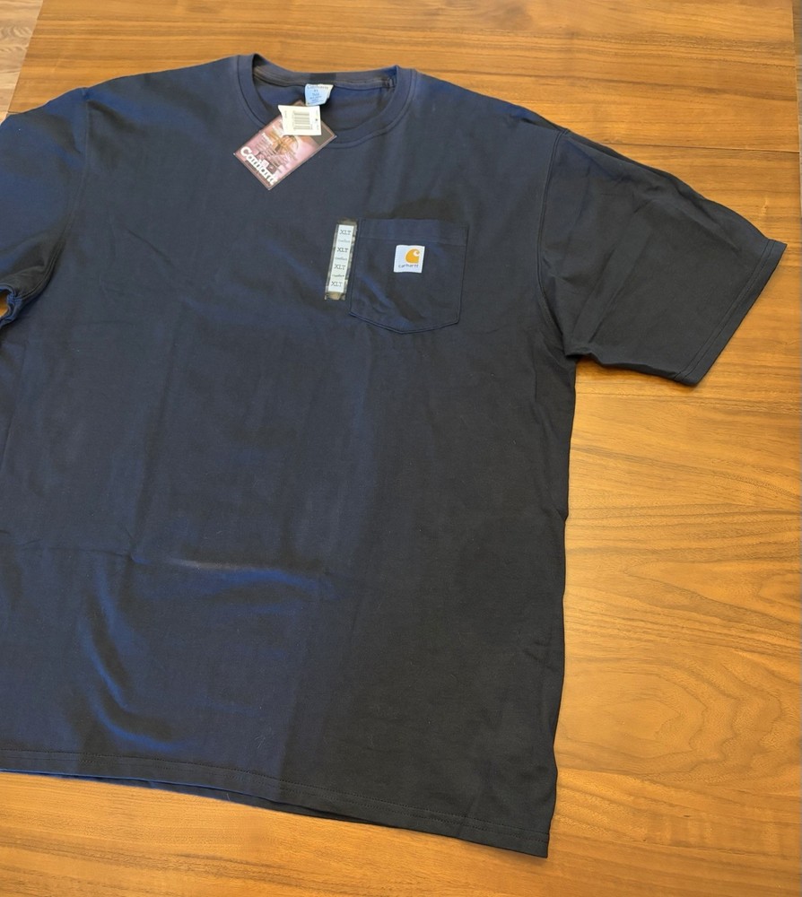 Vintage Carhartt K87 Pocket Shirt Mens XLT Tall Black Workwear Fade Lines 2000s