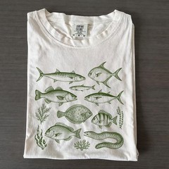 Vintage Fish Illustration Comfort Tee Retro Ocean Marine Life Graphic