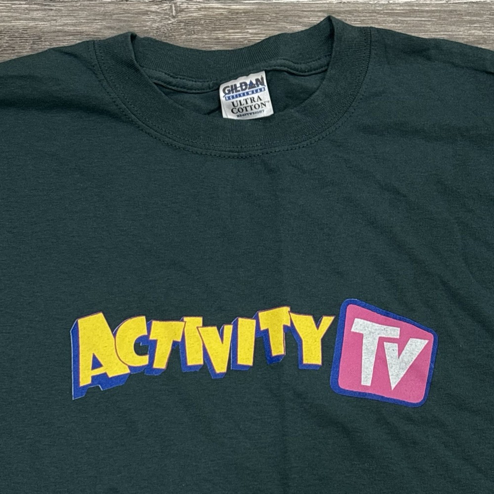 Activity TV 2000s On Demand Promo Tee Cartoon Show XL Nostalgia Grail RARE