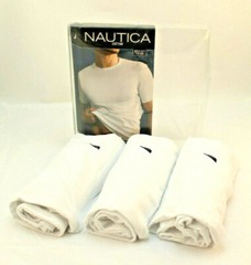 New NAUTICA Size M 38-40 Crew Neck Super Soft Cotton Comfort T-Shirts MSRP $39