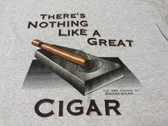 MENS USED VINTAGE 90S SINGLE STITCH CIGAR SMOKING SHIRT SIZE XL