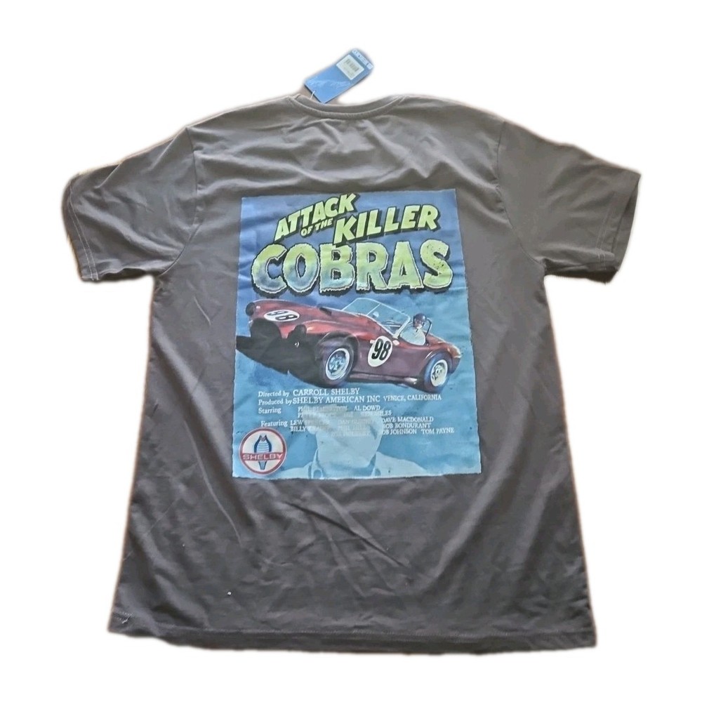 Ford Shelby GT Tee Shirt Men’s Size L Gray Graphic Print 2 Sided New