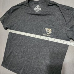 Burlebo Shirt Men XL Heather Gray Camo Logo Pocket Tee Outdoors Hunt Fishing BBQ