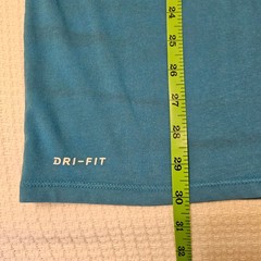 Nike (The) Tee Athletic Cut Men’s Sz L Short Sleeve Teal Color Cotton/Polyster