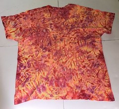 *New* 2XL – Sm Handmade Tie Dye, Blood Orange Cruncht Crinkle, Crew or V-Neck