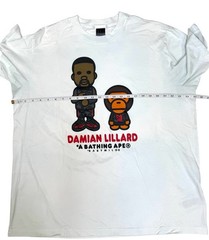 Adidas Bape X Dame 9 Baby Milo – Damian Lillard & The Baby Milo T-Shirt Sz XL