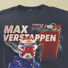 Hollister F1 Racing Max Verstappen T-Shirt Mens XL Faded Black Short Sleeve