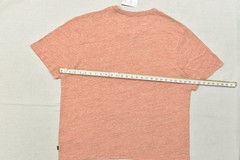 Lucky Brand Men’s T Shirt V Neck Short Sleeve Orange Linen Blend Size 2XL NEW
