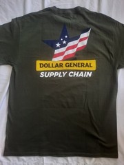Dollar General Supply Chain Logo Employee Uniform T-Shirt Size Large