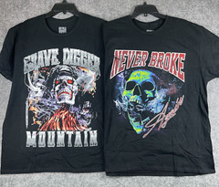 Mens Shirts Size XL 2 Shirt LOT Never Broke Again Black Red Short Sleeve NEW