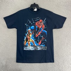 Vintage Marvel SpiderMan Shirt Mens Large Mad Engine Iron Man Y2K Superhero