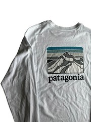 Patagonia Classic Fit Long Sleeve Shirt Men’s Size Small S Ice White Logo