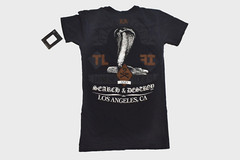 True Love False Idols Mens TLFI Charmer Snake Cobra Black Wash Shirt NWT Small
