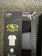 2 Packs Of 3 Athletic Works Men’s S 34-36 Crew Neck T-Shirts Performance (6 )