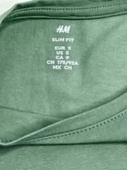 H&M Slim Fit T Shirt Men’s Size Small Green