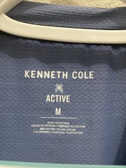 Kenneth Cole Active Mens Medium Captain Blue Short Sleeve Crew T-Shirt Tech NWT