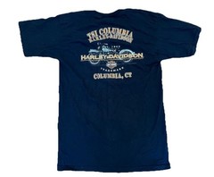 Vintage Harley Davidson T-Shirt Men’s Large TSI Columbia CT Black Graphic Tee