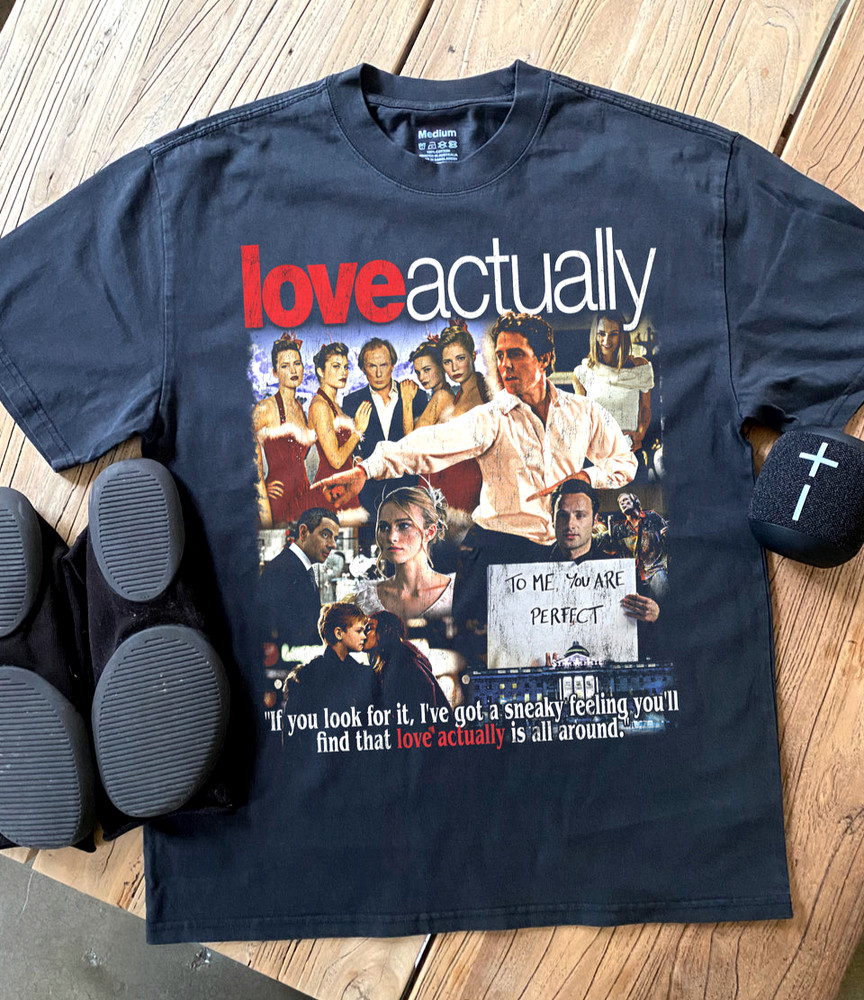 2003 Love Actually Movie T-Shirt Romantic Comedy Film Graphic Tee S-5XL