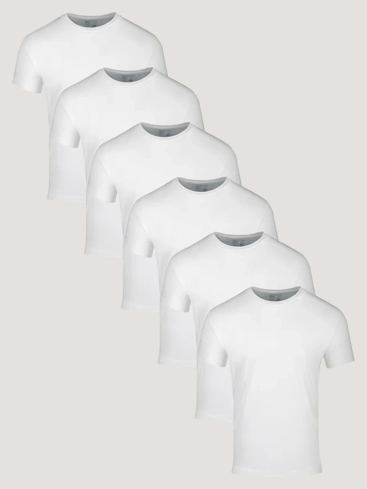 Fresh Clean Threads | All White Crew 6-Pack | Tall Fit | FREE SHIPPING