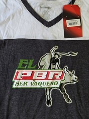 Wrangler El PBR Ser Vaquero Shirt Mens XL NWT Raglan 3/4 Sleeve Bull Riding Tee