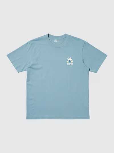 Pokemon 30th Anniversary Snorlax UT T-Shirt Vintage Watercolor Art Blue Unisex