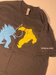 American Red Cross Godzilla X Kong The New Empire XL T-Shirt – Blood Donor Shirt
