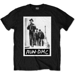 Run DMC Paris Photo T-Shirt Black New
